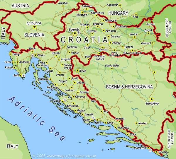 Map Of Croatia