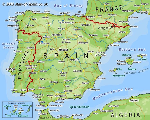 Map Of Spain