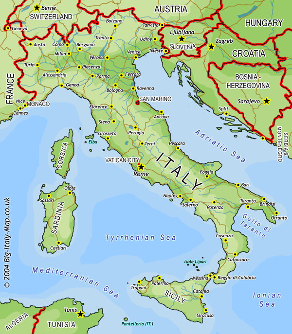 Map Of Italy